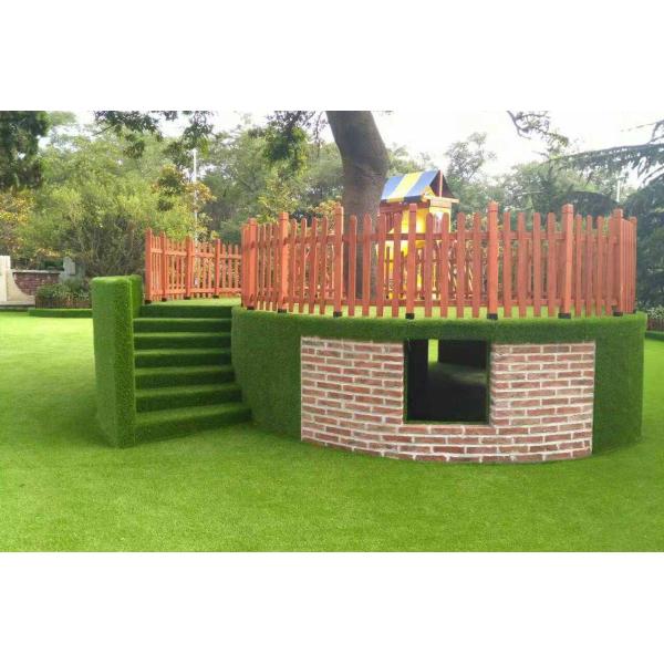 Artificial Lawn Grass For Hotel Other Commercial Buildings Easy Maintenance