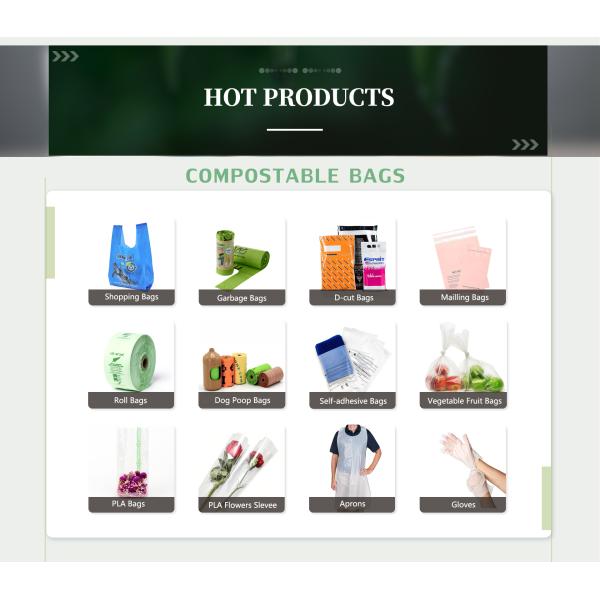 Cornstarch Compostable Biodegradable Dog Waste Bags Custom