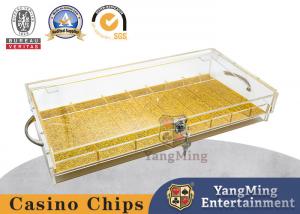 Quality Countertop Acrylic Gold Wire Bottom Dealer Chip Tray for sale