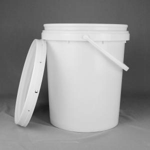 China Thermal Transfer HDPE White Round Plastic Barrel For Latex Paint Color on sale