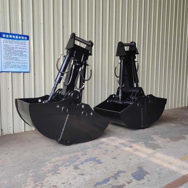 Excavator Telescopic Arm With Clamshell Bucket 0.3cbm For Loading Bulk Cargoes