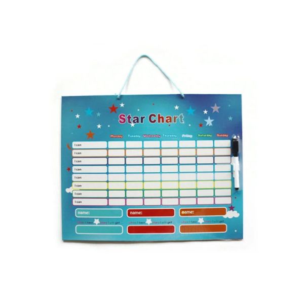 16 x 12 inches Interactive Magnetic Reward Chart with Dry Erase Board Customizable Design