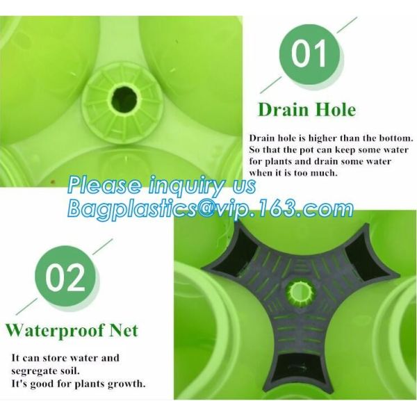 strawberry vertical stackable planter plastic garden pots flower pot,PP material Mini plastic succulent pot for home gar
