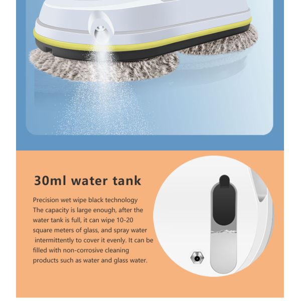 App-Controlled Electric Wet and Dry Window Cleaning Robot with Silk Screen Printing Logo