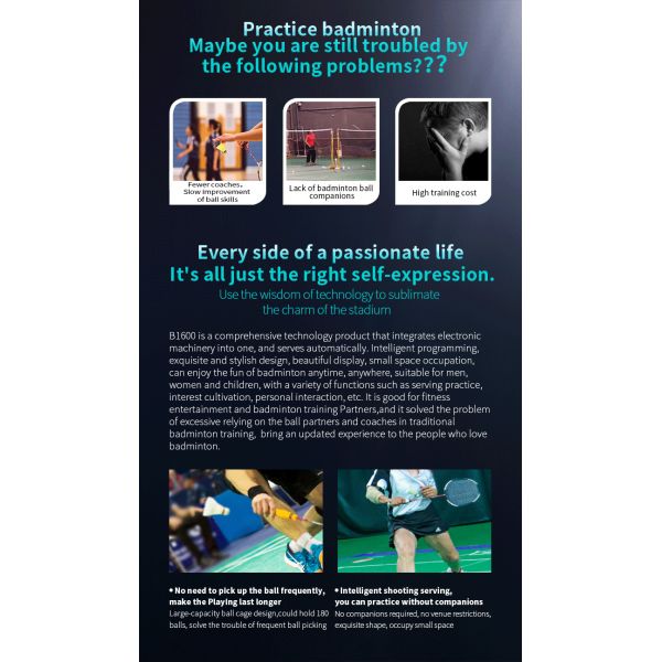 DC12V Badminton Automatic Shuttle Feeder