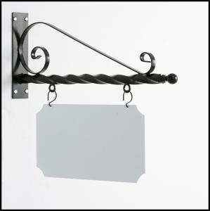 Quality wrought iron board Hanging Chalk Board Sign  Bracket Wrought Iron Decor Crafted handmade for sale