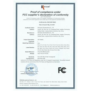 Shenzhen Showtechled Co., Ltd. Certifications