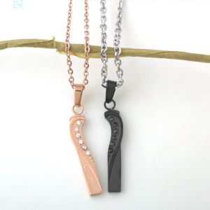 Hottest Fashion Couples Jewelry Stainless Steel Heart Necklace Pendant