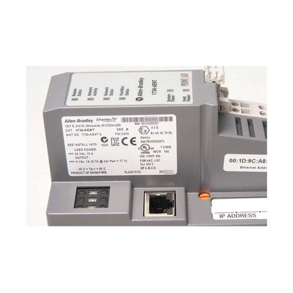 1734-AENT Common Terminal Module POINT I/O 8 Open Style DIN Mounted