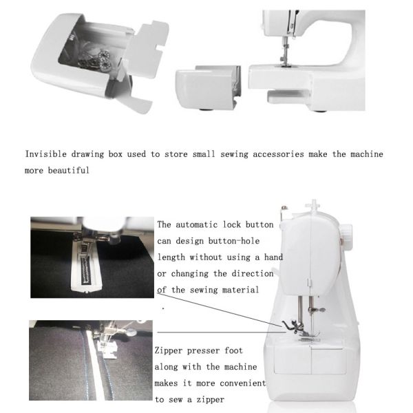 Lock Stitch Formation Portable Double Needle Leather Sewing Machine for Knitted Fabric