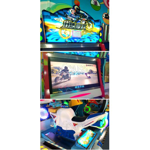 Amusement Indoor Playground Street Motorcycle Video Game Machine Hardware + Rbs + PP Material