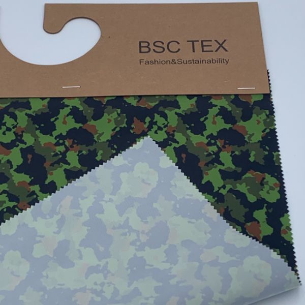 Windproof 123 Gsm Graphic Print Fabric 75D PU Coated Polyester Fabric Memory