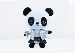 China 30 cm soft short pile dressed up rock star panda kids plush toy on sale