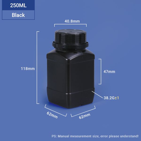 500ml Square Plastic Screw Top Bottles Tamper Proof Hdpe Bottles For Pharmaceutical