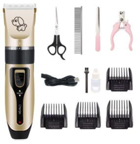 China 5 Speed Quiet Dog Grooming Kit Cordless Electric Rechargeable Pet Clippers on sale