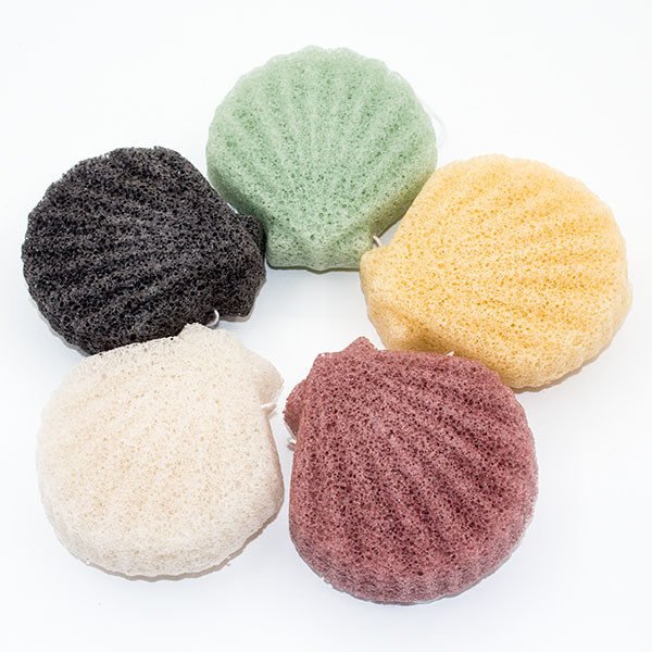 Shell Shape Baby Charcoal Konjac Sponge Biodegradable