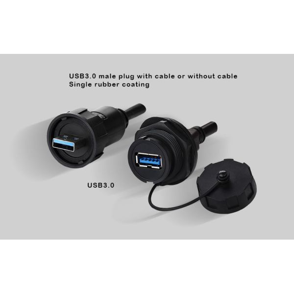 CNLINKO Usb Male-male Circular Waterproof Usb Connector Ip68 Data Xlr Connector Panel Mount 4 Pin Female Micro Usb Female Socket