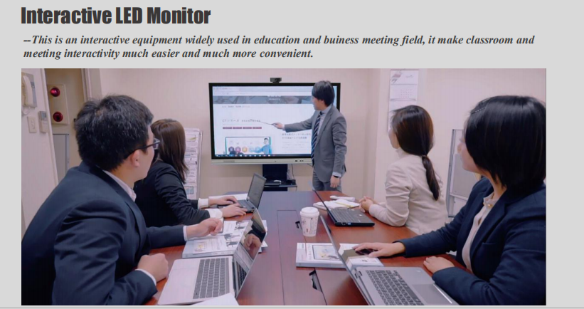65 Inch Smart Board Whiteboard , CCC Interactive LED Board