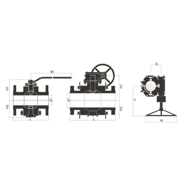 Forged High Pressure LF2 Ball Valve Trunnion Mounted API 598