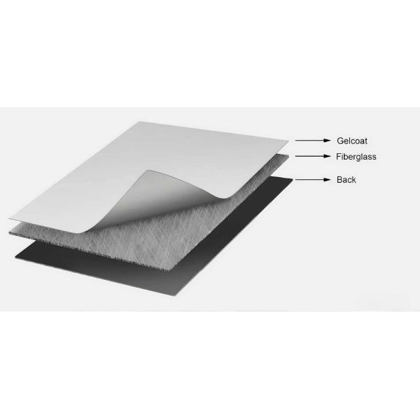 Fiberglass Camper Panels Supple Solid Anti-Aging Camper Van Outer Board