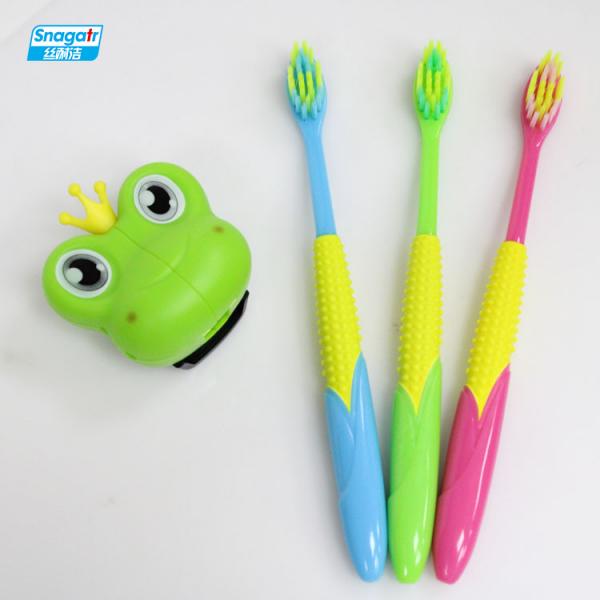 Children 3-6 Years Soft Rubber Toothbrush Handle Color Oral Hygiene
