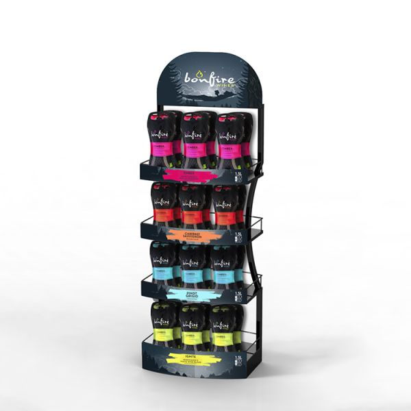 Customized Double-sided Metal Can Storage Rack DIY Gourmet Cola Beverage Rack for Retailing Ideas