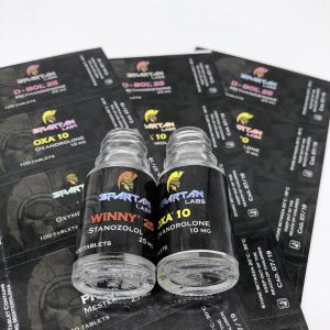 China Black Printing 60*30mm 80gsm Paper Glass Vial Labels on sale