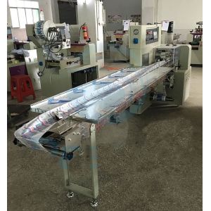 Quality Biscuit Pillow Packing Machine Carbon Steel / Stainless Steel Material for sale