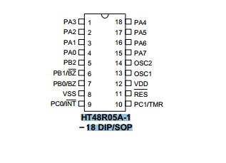 HT48R05A-1 electronic integrated circuit 8- Bit OTP Microcontroller
