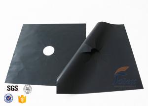 China PTFE Coated Fiberglass Fabric Gas Stove Burner Liners 10.6” X 10.6” 4 PCS on sale