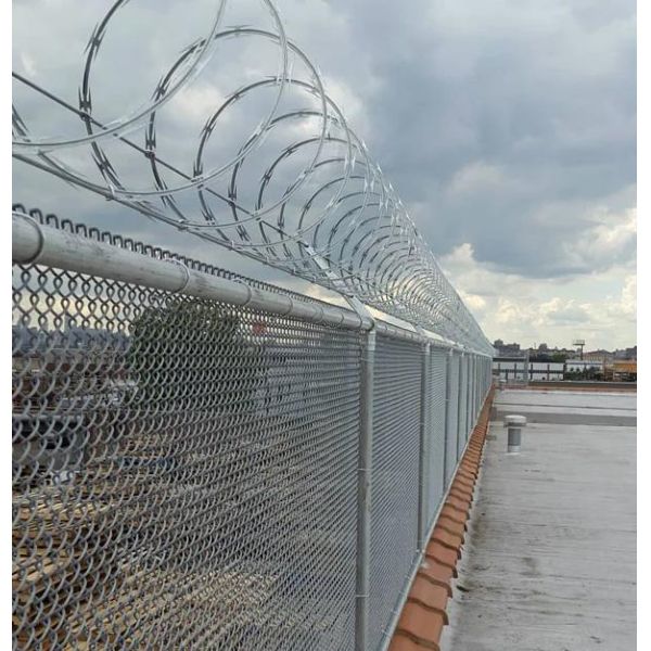 9 Gauge 5*5cm 6 FT Galvanized Diamond Mesh Wire Chain Link Fence