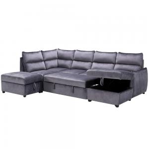 Quality 19900 Living Room Sofa Furniture With Storage Bed Tufted Futon Bed, Grey Sofa Bed for sale