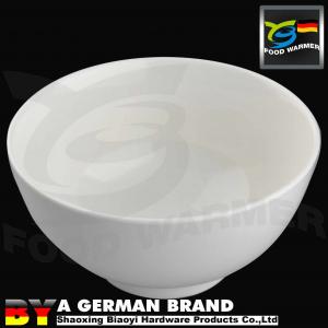 Quality 6  Round Bowl of High Temperature Fired Made White Porcelain for Noodle for sale