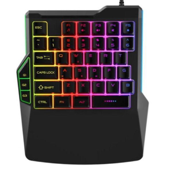 Ergonomic Design Wired Computer Keyboard 19-key Rollover Macro Function Iron Plate Counterweight Supports Monochrome / colorful Backlight