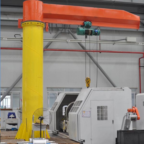Efficient Pendent Wire Control Floor Mounted Jib Crane For Material Handling