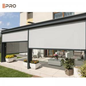 China Windproof Day And Night Roller Blinds Outdoor Motorized Tubular Motor on sale