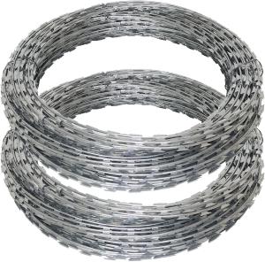 Quality 0.4mm-0.6mm PVC Coated Barbed Wire Anti Climb Heat Treated for sale