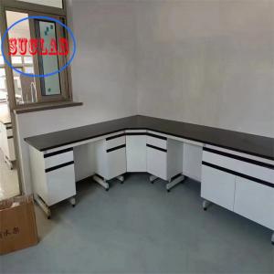 Quality 1500*750*900MM Wood Metal Chemistry Lab Workbench Adjustable Height Legs for sale