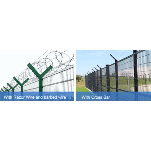 Powder Coated Grey Color 8/6/8 Double Loop Wire Fencing
