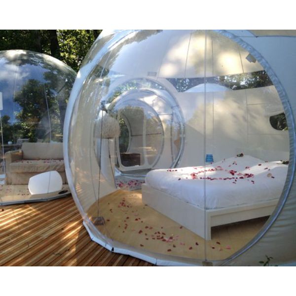 Transparent Outdoor Inflatable Bubble Tent For Camping Digital Printing