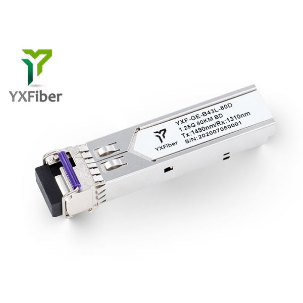 1.25G BIDI 80km 1490nm/1310nm SFP Fiber Optic Transceiver Module