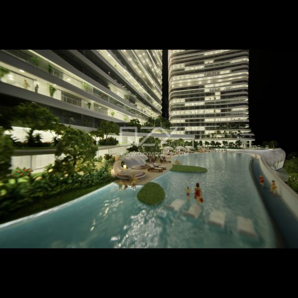 1:100 SAAS Tower Apartment Model 3D Printing Interior Decoration Physical Model For Display,Study