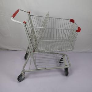 Quality White Powder Coating 100L Boutique Supermarket Shopping Trolley With Tente TPR Wheels for sale