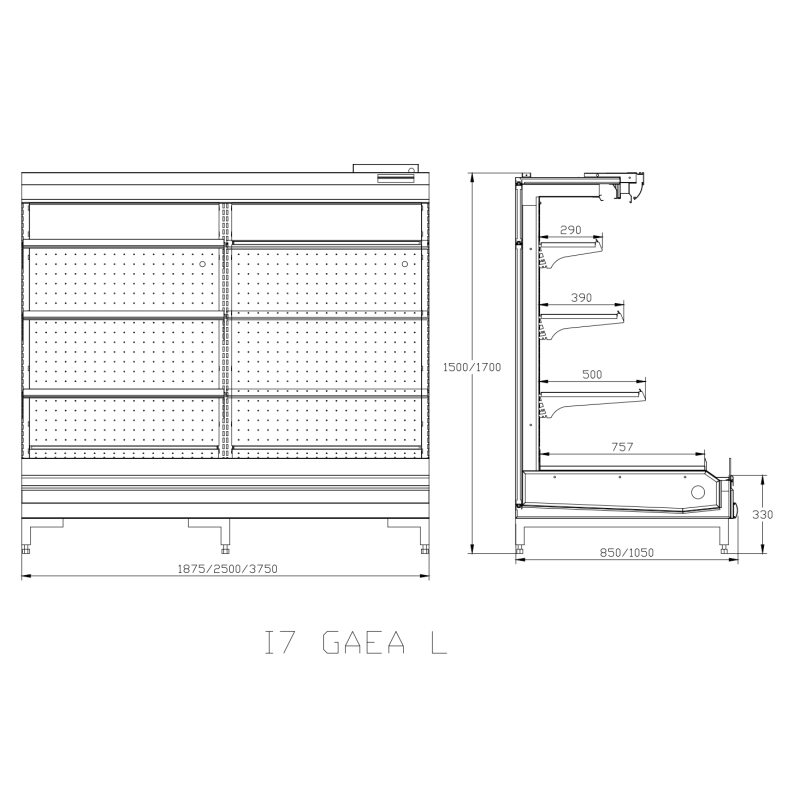LED Light Open Display Cooler / Pepsi Display Cooler 1500L Capacity