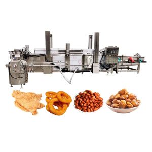 Electric Heating Continuous Conveyor Belt Donut Frying Machine with 580 KG