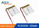 503030 3.7V 420mAh Small battery Lipo battery lithium polymer battery for
