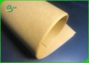 Quality 40gr - 70gr Natural Clean Yellow Kraft Paper Roll For Food Packing Bag for sale
