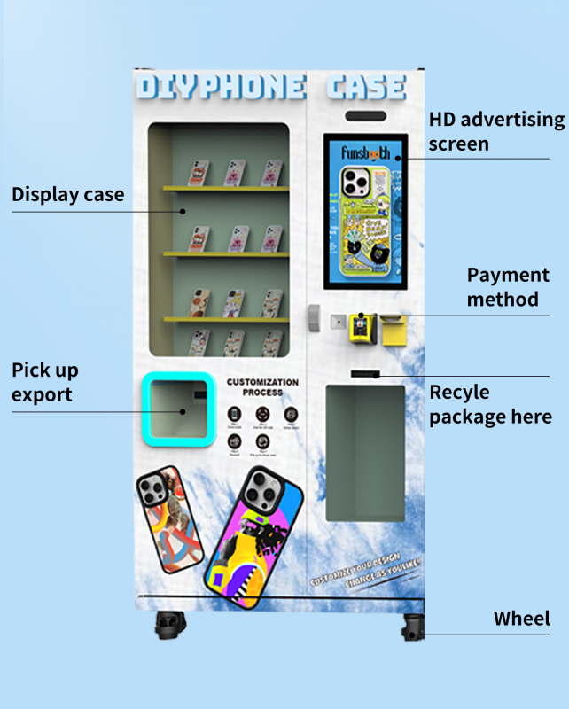 DIY Phone Case Vending Machine Self Service Printing Custom Designed Phone Case
