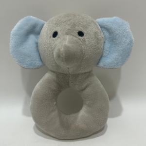 Quality 2023 New Coming Baby Plush Toys Plush Ring Elephant With Rattle BSCI Factory for sale