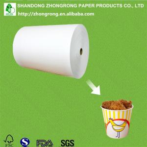 Quality greaseproof PE coated paper for fried food box/bucket for sale